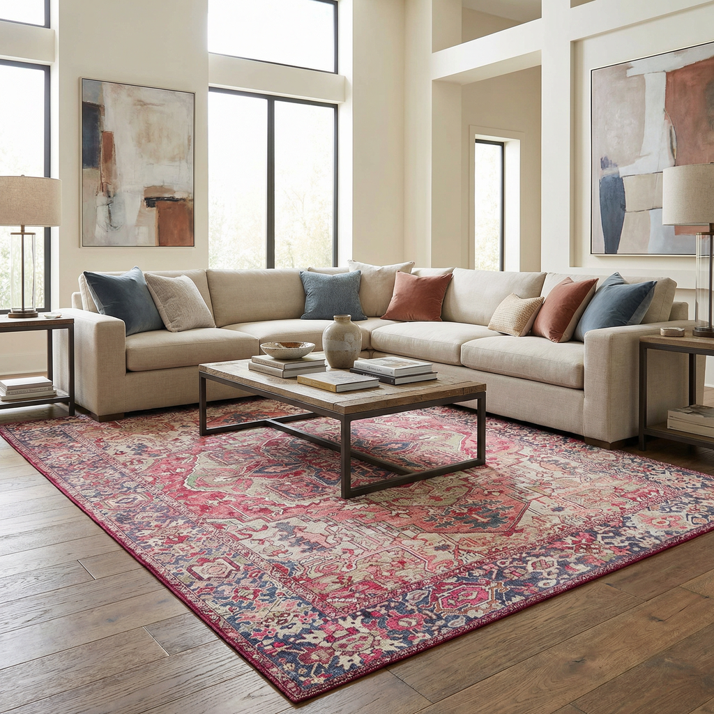 Neyland Iris Blush Area Rug 2357
