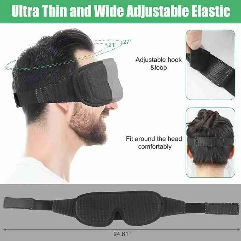 Portable Black Block Light Eye Soft Comfortable Eye Cover For Travel/Light Sleepers/Meditation Elastic Silk Sleep Eye Mask Adjustable Eye Patch