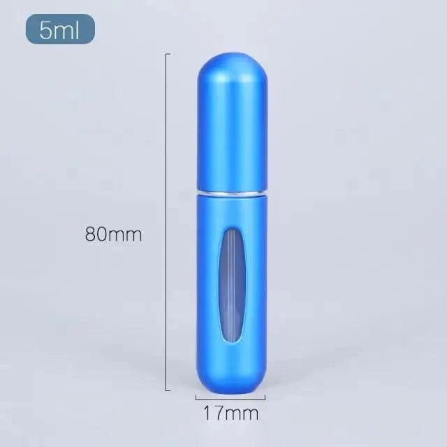 Portable Mini Refillable Atomizer Bottle Lightweight Container For Cosmetics Mini Aluminum Empty Bottle For Traveling Cute Little Bottle For Ladies 5ml