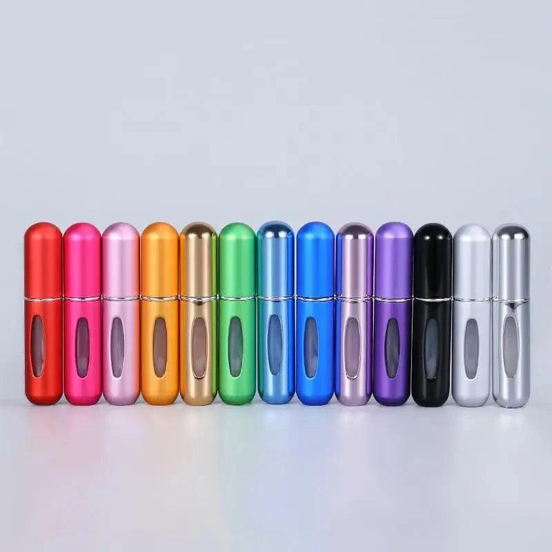 Portable Mini Refillable Atomizer Bottle Lightweight Container For Cosmetics Mini Aluminum Empty Bottle For Traveling Cute Little Bottle For Ladies 5ml