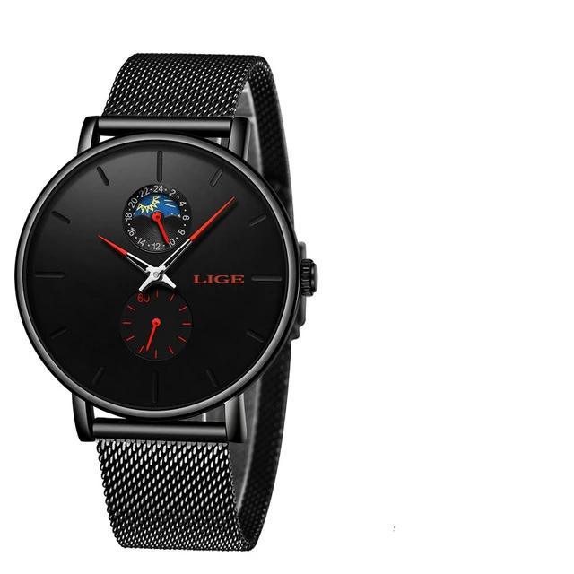 Women's Elegant Waterproof Watch With Chronometers And Braided Stainless Steel Bracelet Excellent Design Perfect Gift