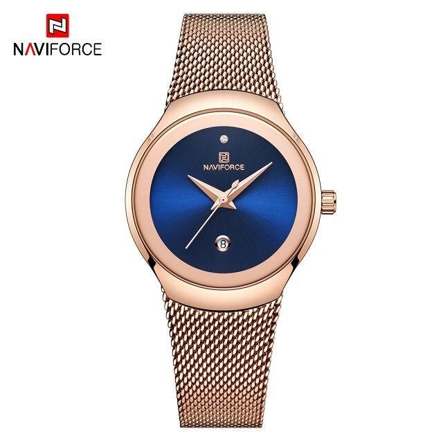 Women's Elegant Stainless Steel Watch With Braided Steel Bracelet Excellent Background Waterproof Wristwatch Unique Design Perfect Gift