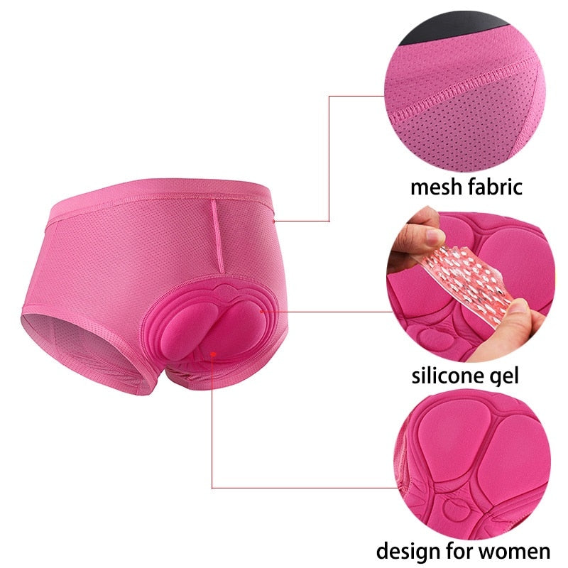 Women Cycling Shorts Gel 3D Padded MTB Mountain Bike Bicycle Cycling