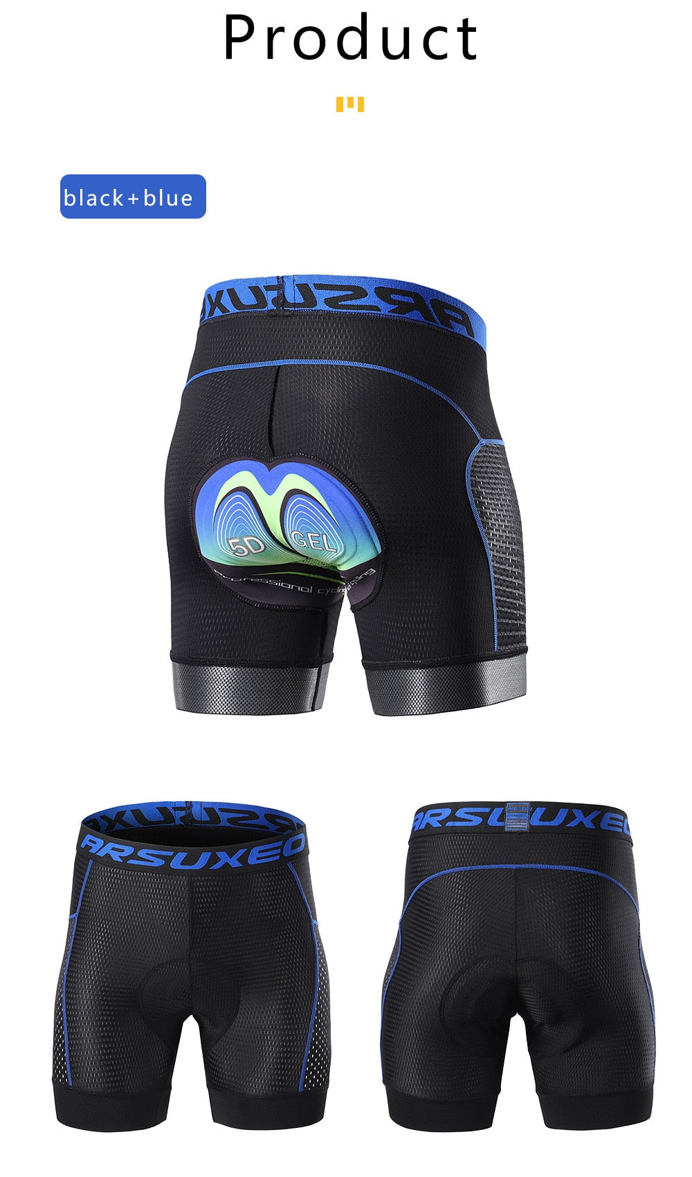 Men's 5D Gel Padded Cycling Shorts
