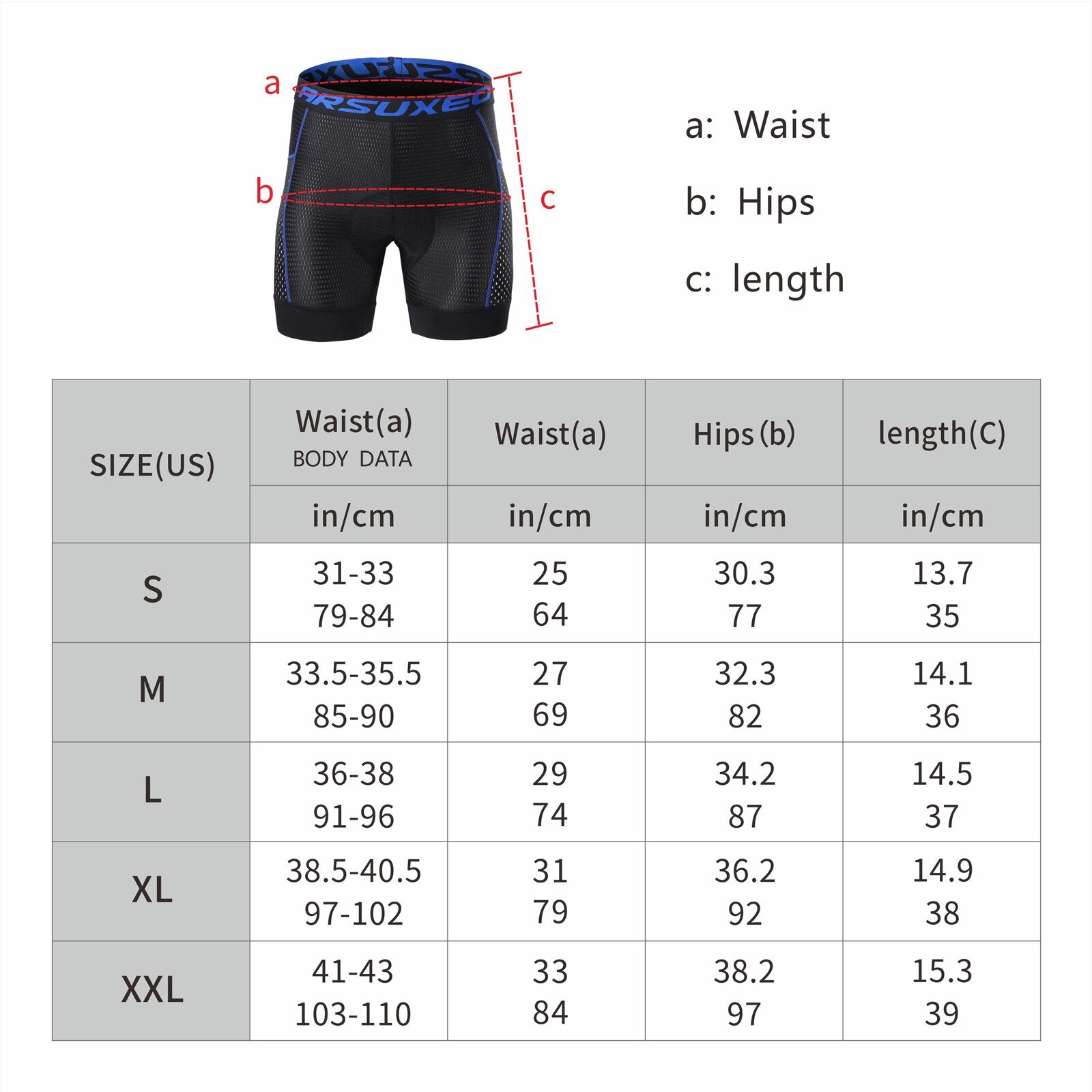 Men's 5D Gel Padded Cycling Shorts