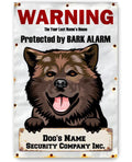 Personalized - Property Protected by Dogs - Metal Sign