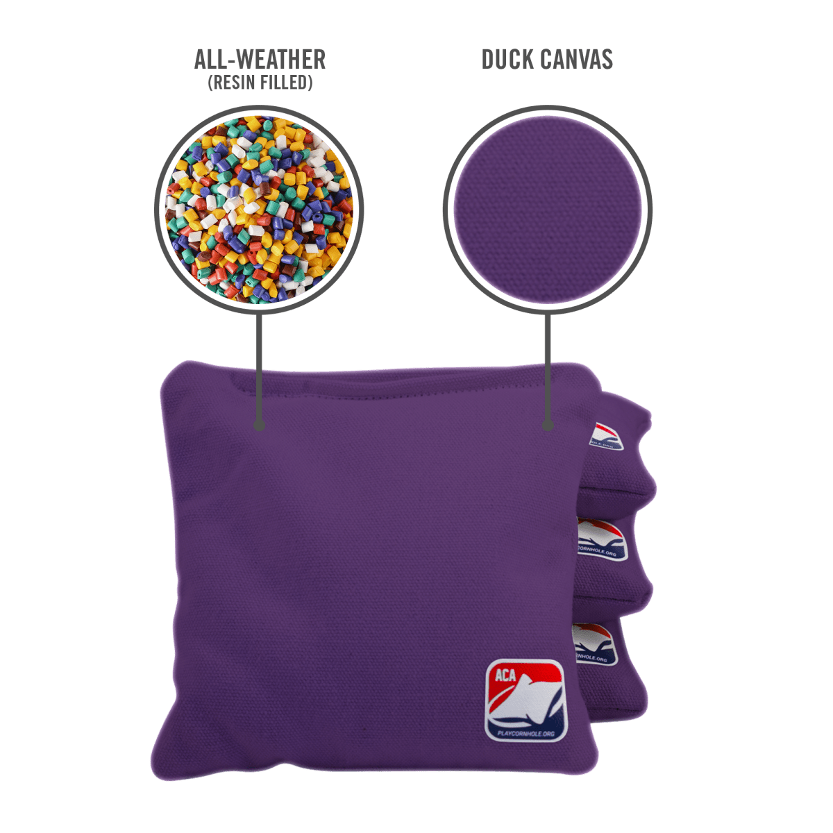Purple Daily 66x Cornhole Bags