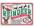 Reindeer Sleigh Rides - Metal Sign