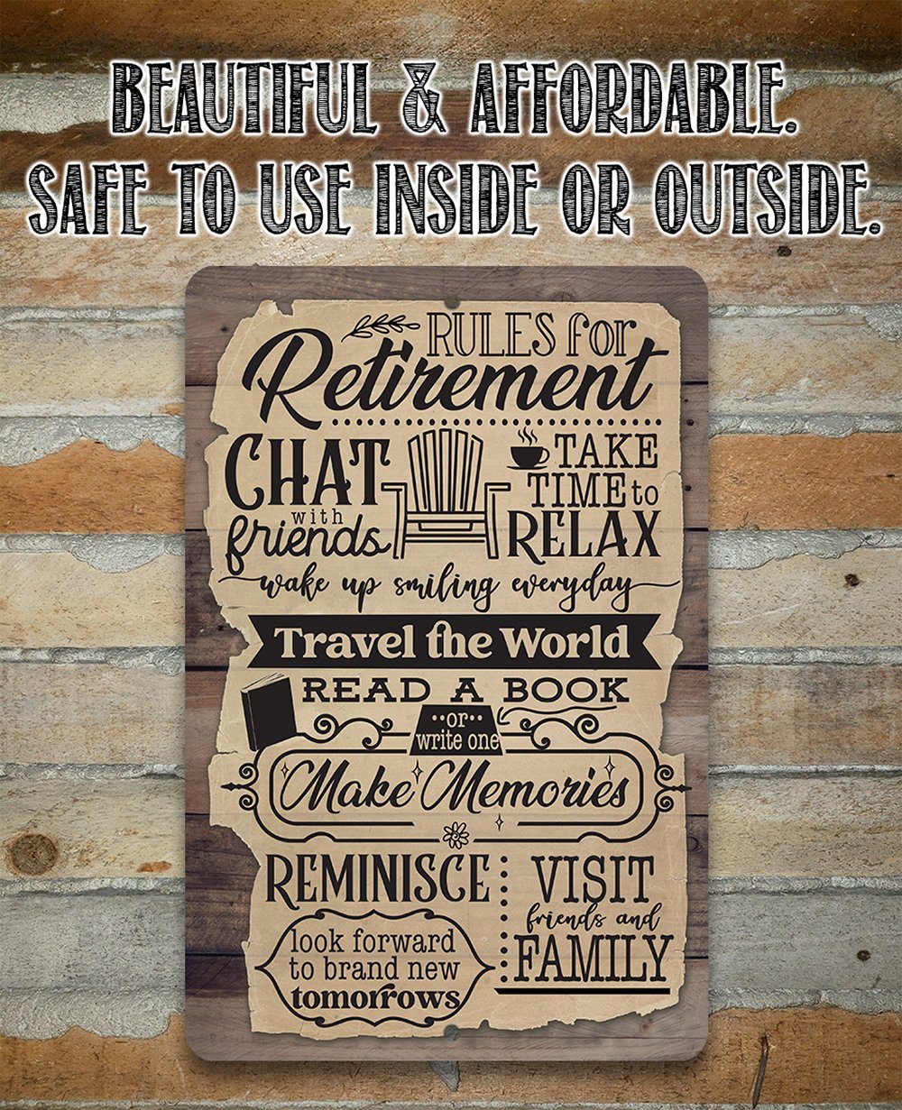 Retirement Rules - Metal Sign