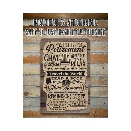 Retirement Rules - Metal Sign