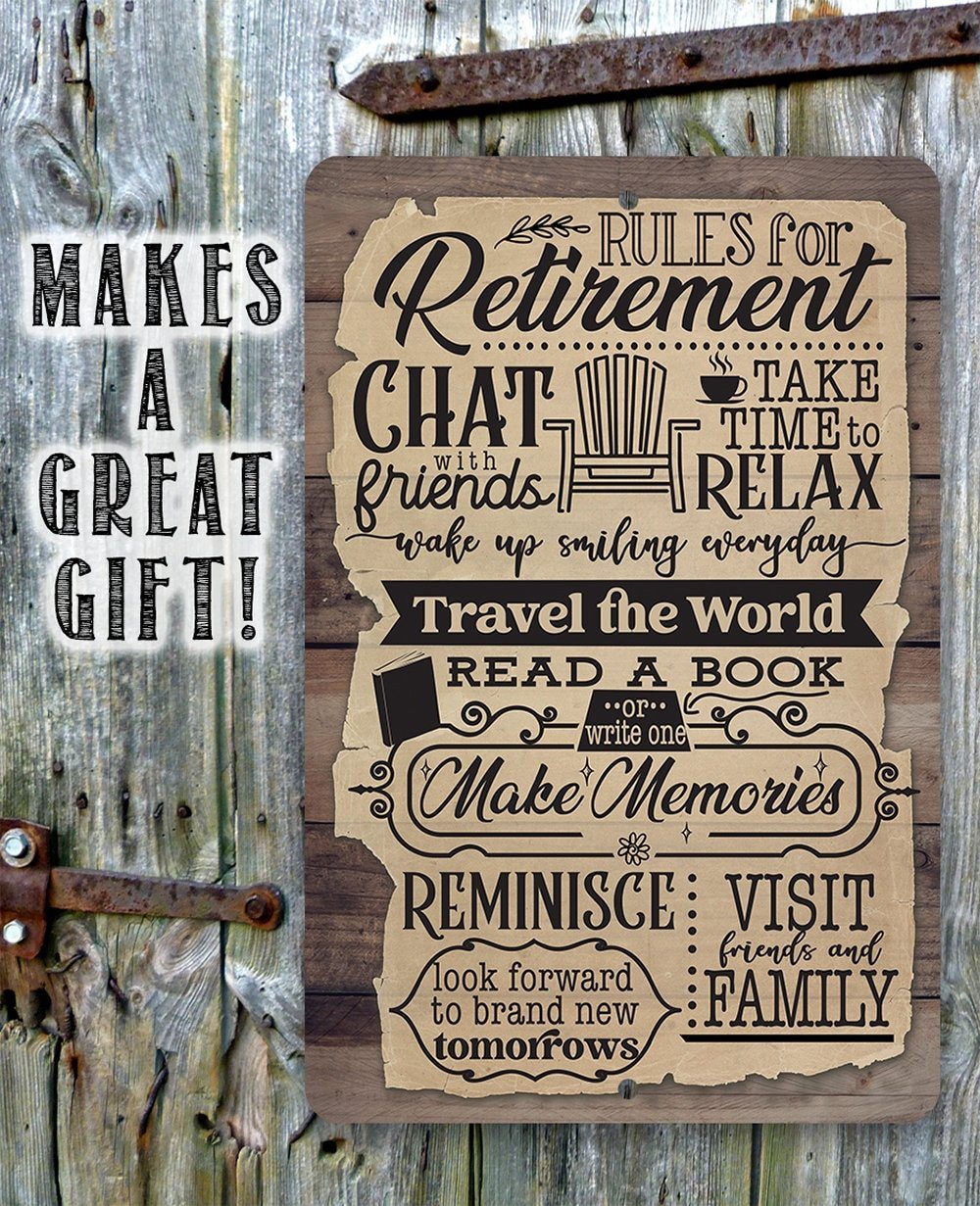 Retirement Rules - Metal Sign