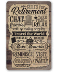 Retirement Rules - Metal Sign