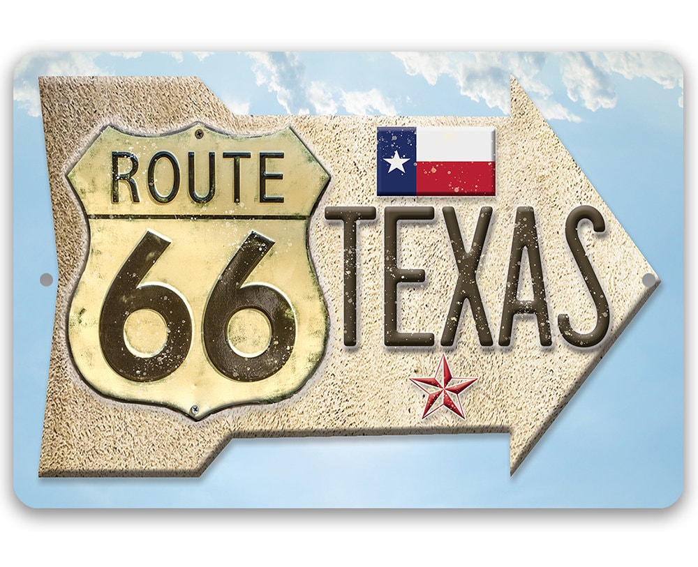Route 66 Texas - Metal Sign