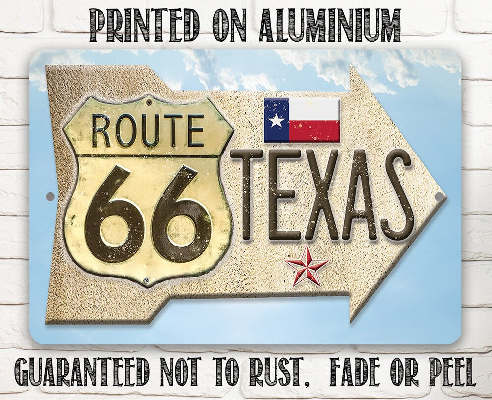 Route 66 Texas - Metal Sign