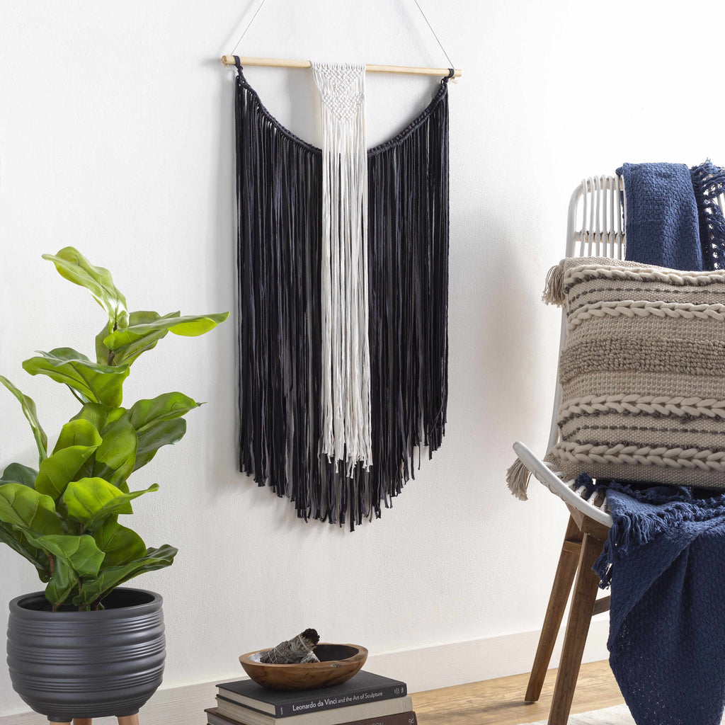 Rosebank Boho Black and White Wall Hanging - Clearance