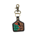 Prairie Grasslands Hand-Tooled  Key Fob