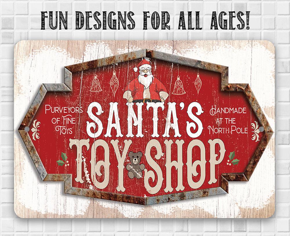 Santa's Toy Shop - Metal Sign