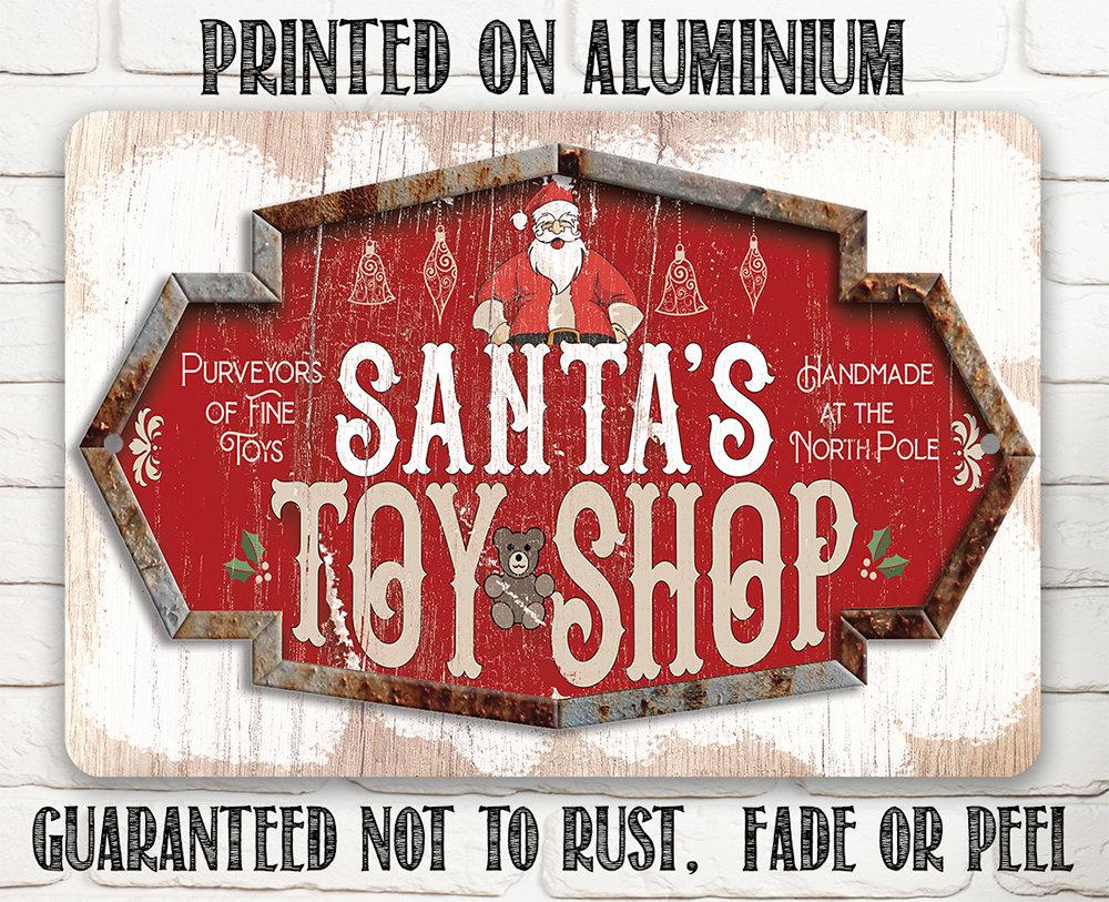 Santa's Toy Shop - Metal Sign