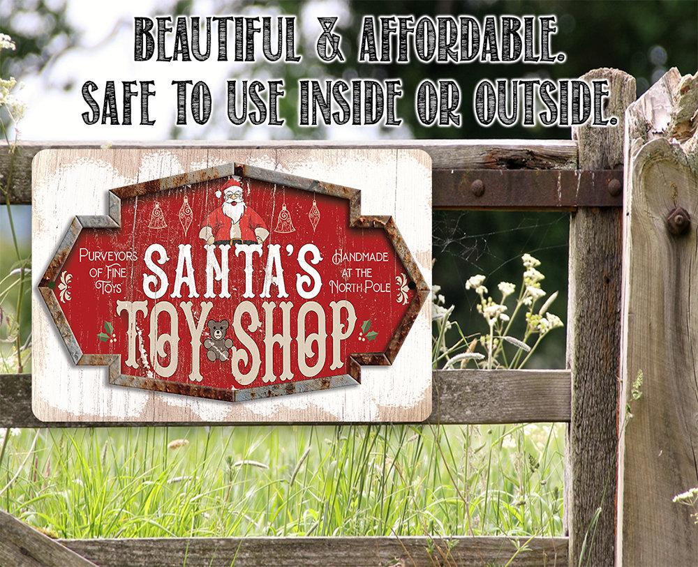 Santa's Toy Shop - Metal Sign