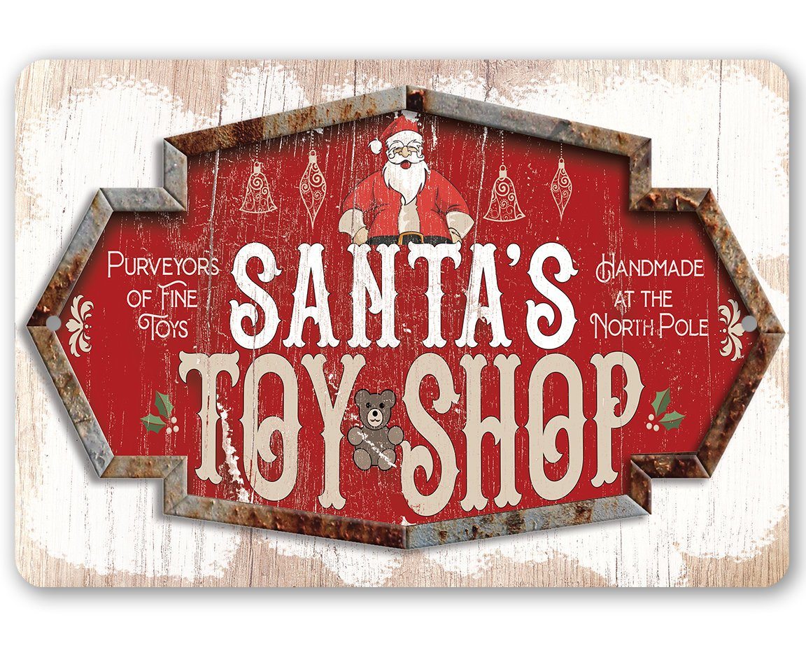 Santa's Toy Shop - Metal Sign