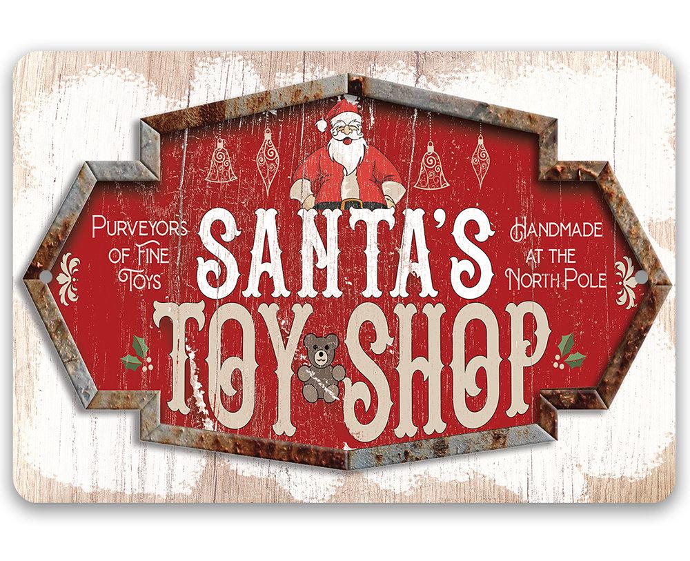Santa's Toy Shop - Metal Sign
