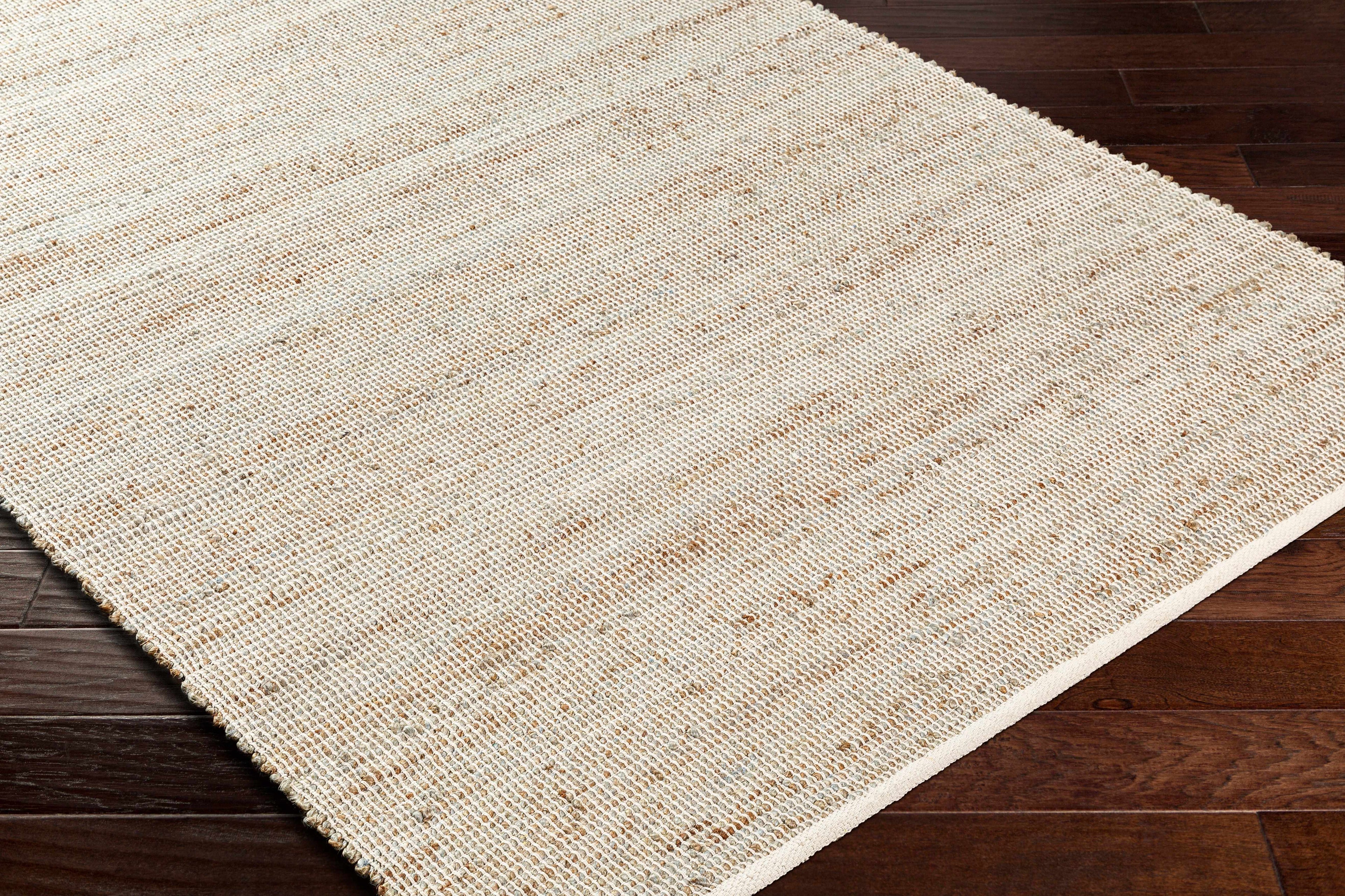 Byrne Beige & Green Jute Rug - Clearance