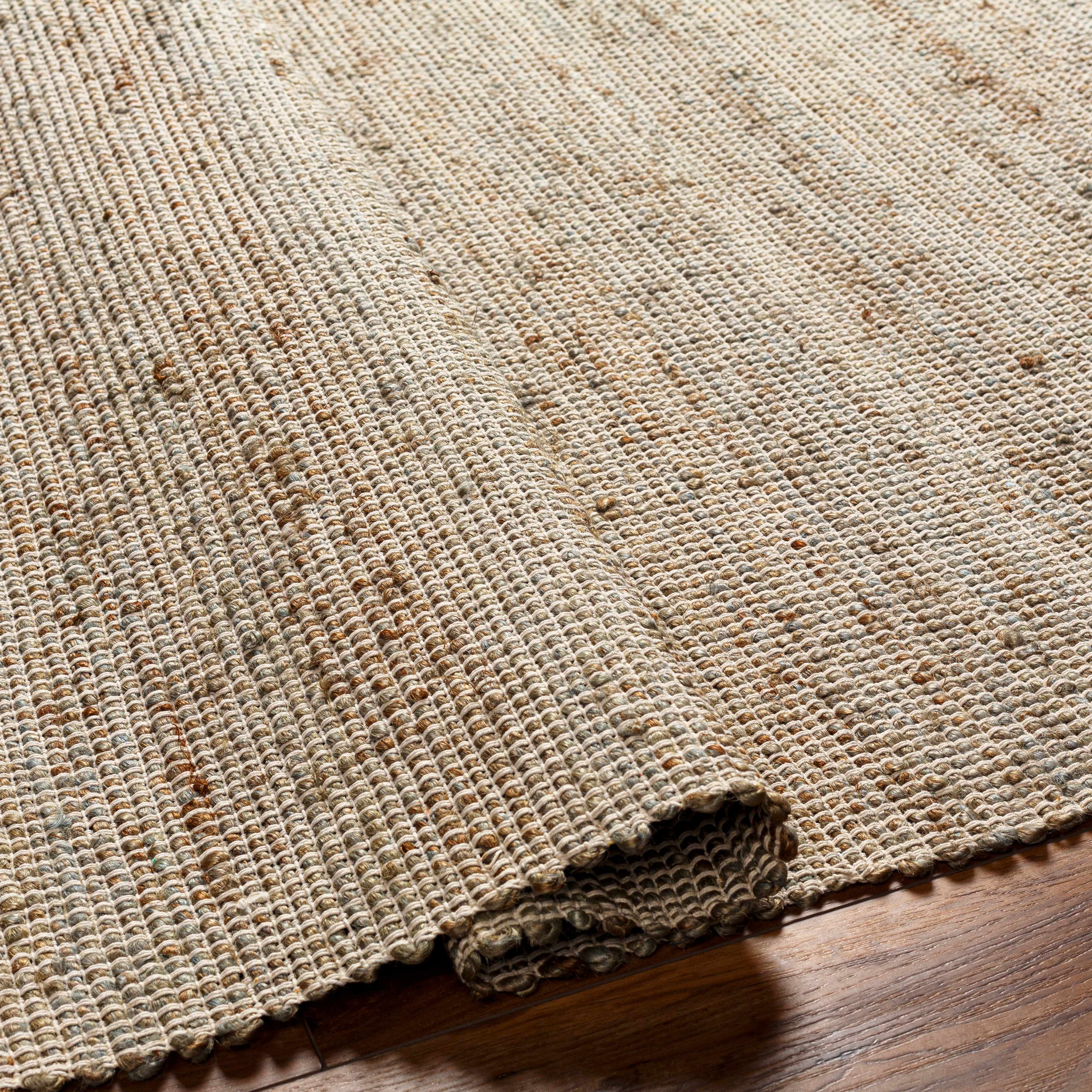 Byrne Beige & Green Jute Rug - Clearance