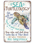 Sea Turtleology - Metal Sign