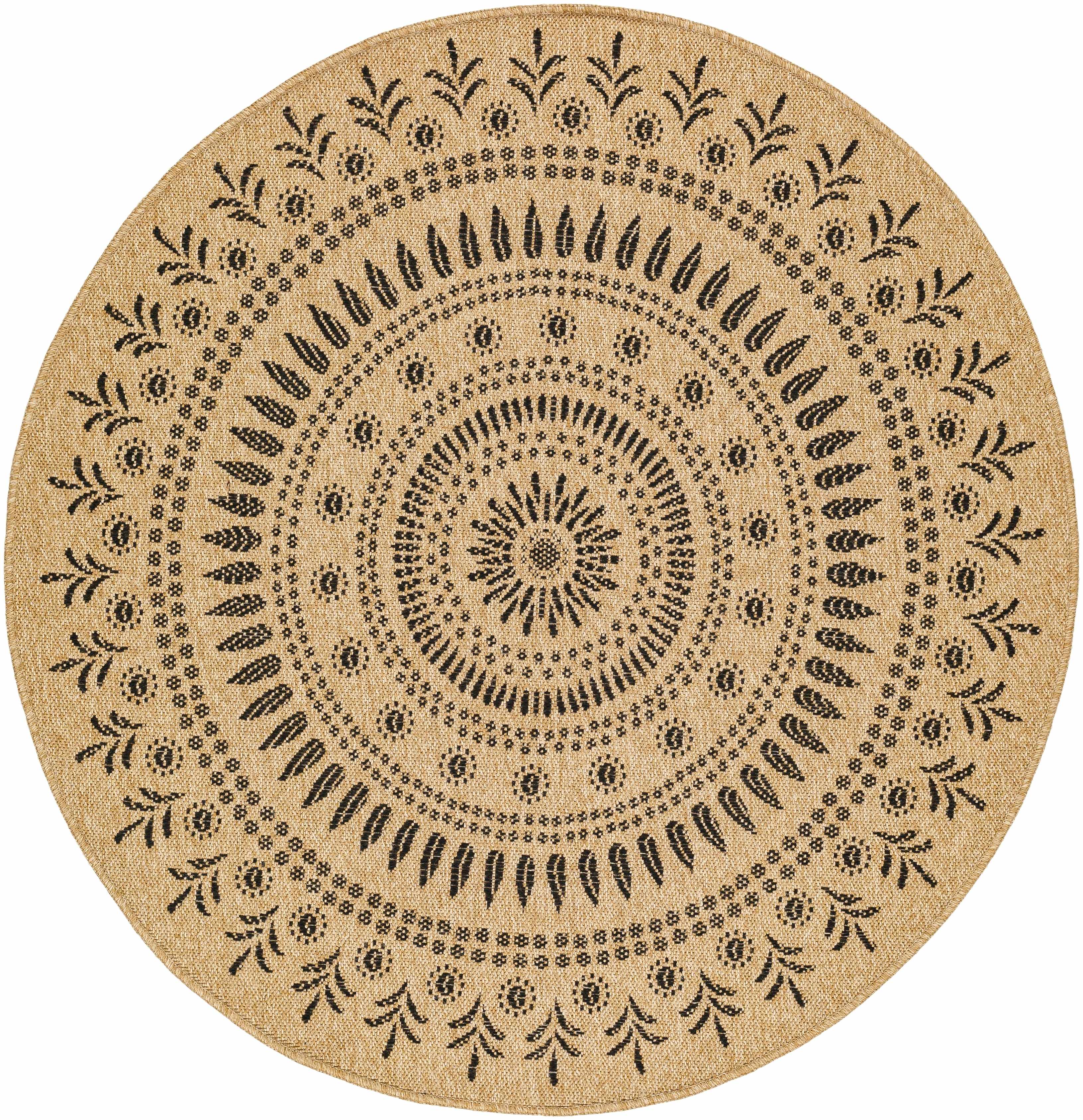 Beata Round Faux Jute Outdoor Rug - Clearance