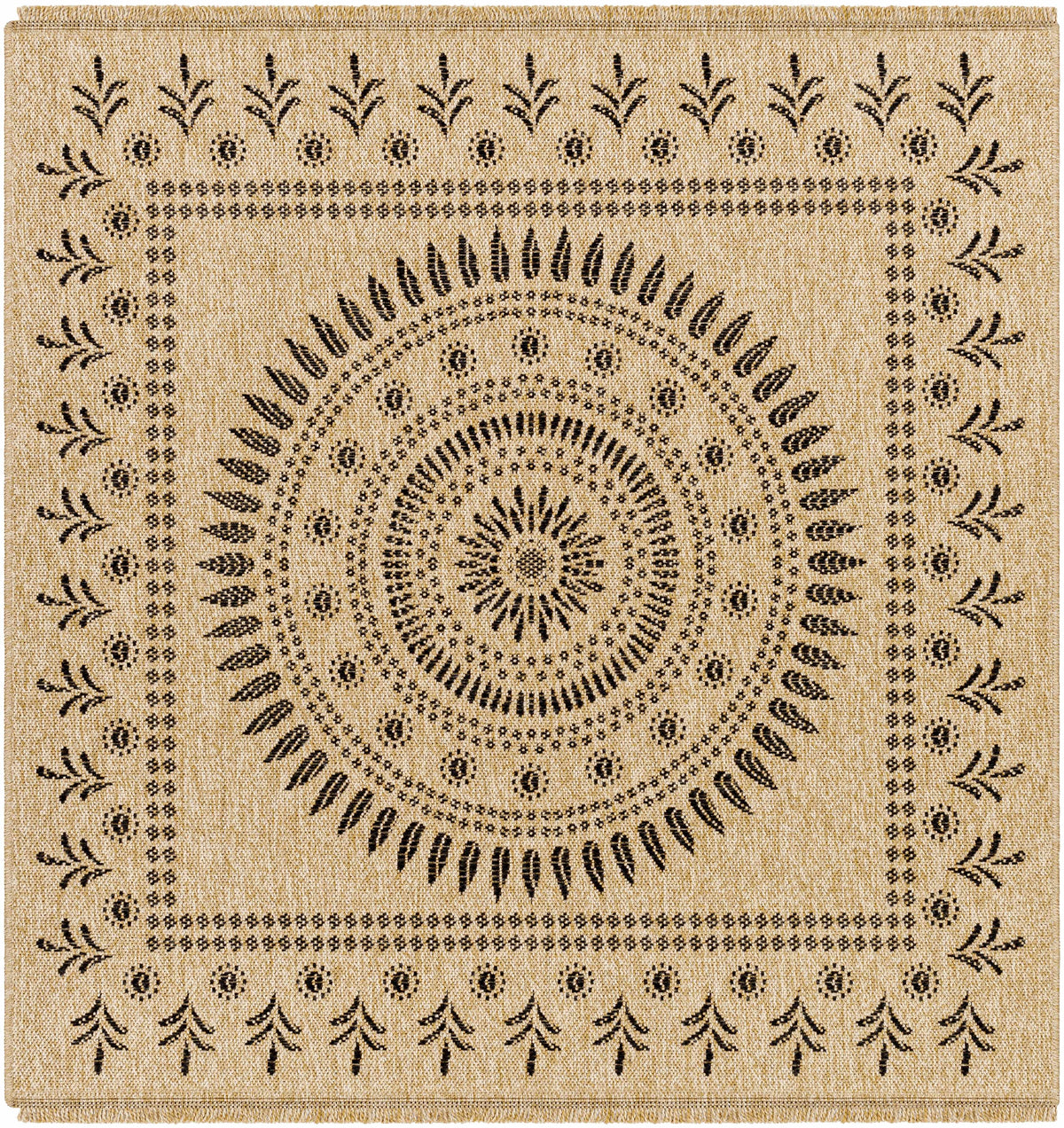 Beata Round Faux Jute Outdoor Rug - Clearance