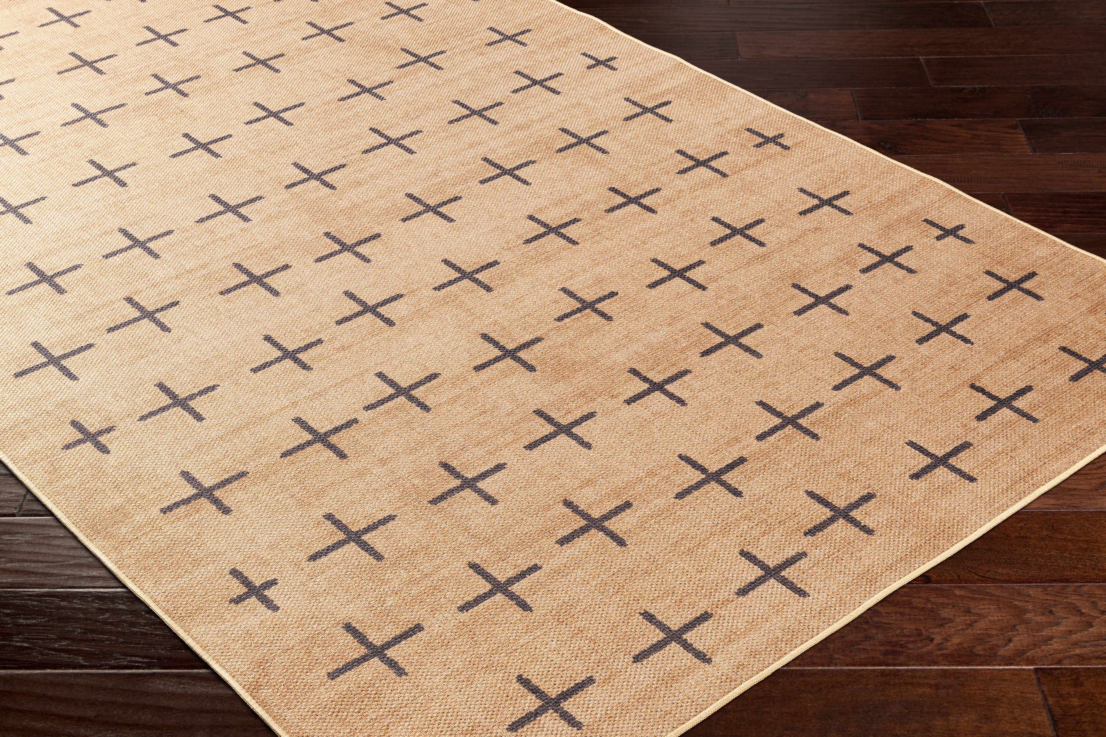 Haimi Black Washable Jutely Rug - Clearance