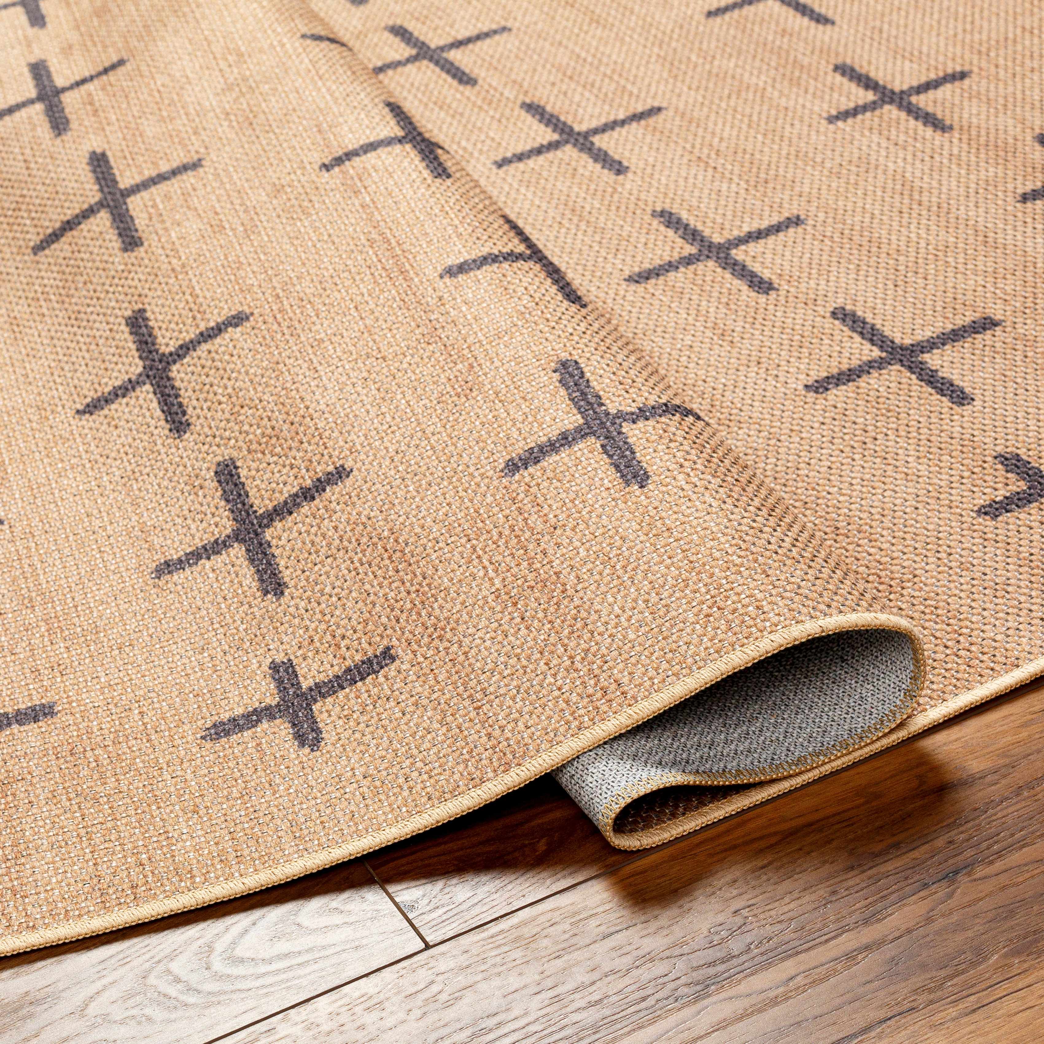 Haimi Black Washable Jutely Rug - Clearance