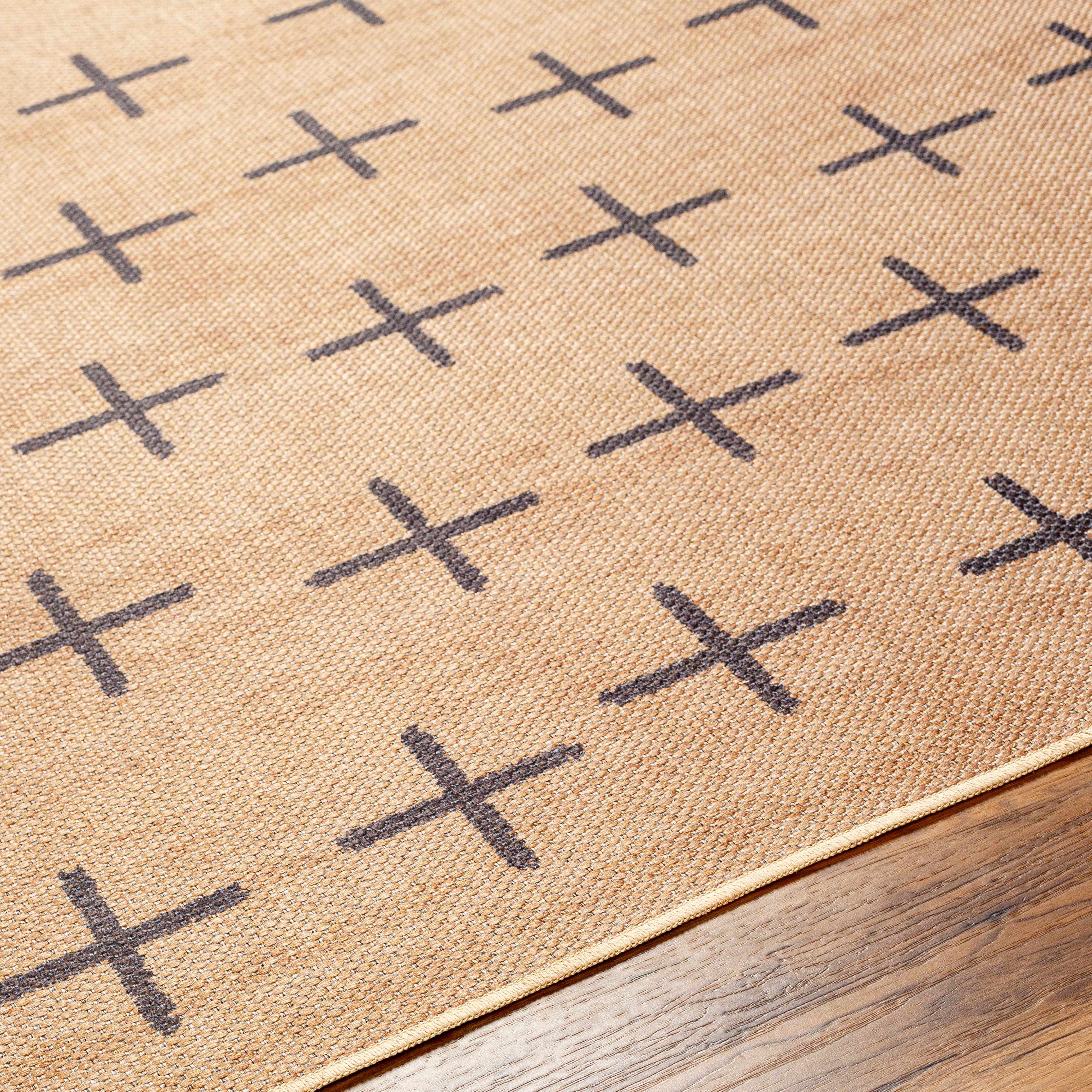 Haimi Black Washable Jutely Rug - Clearance