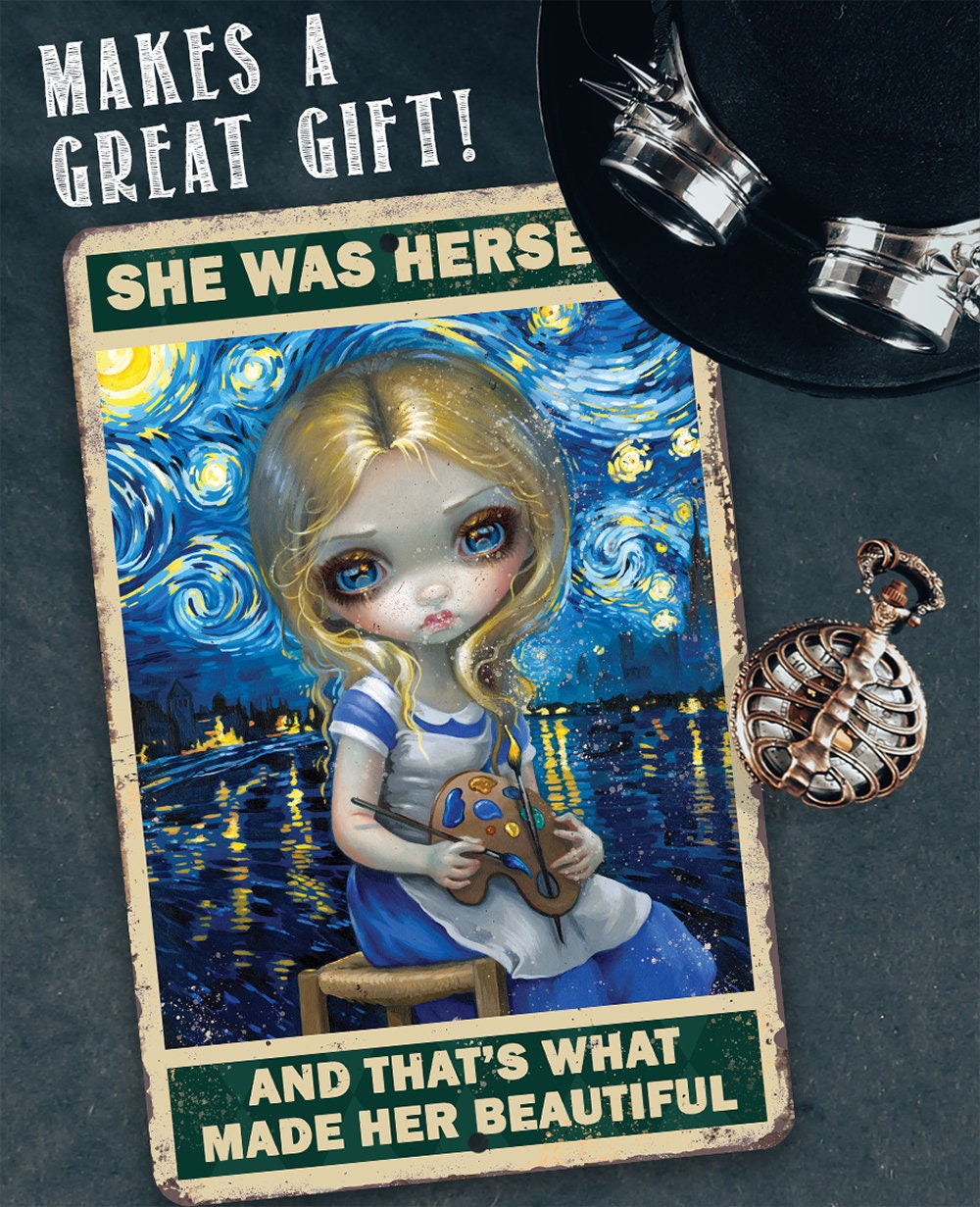 She Was Herself - Metal Sign