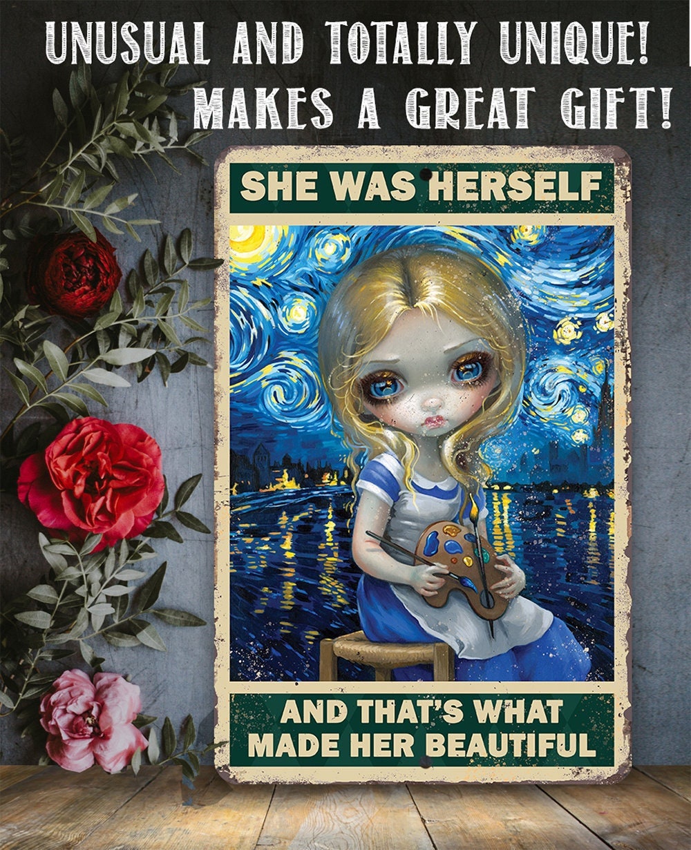 She Was Herself - Metal Sign