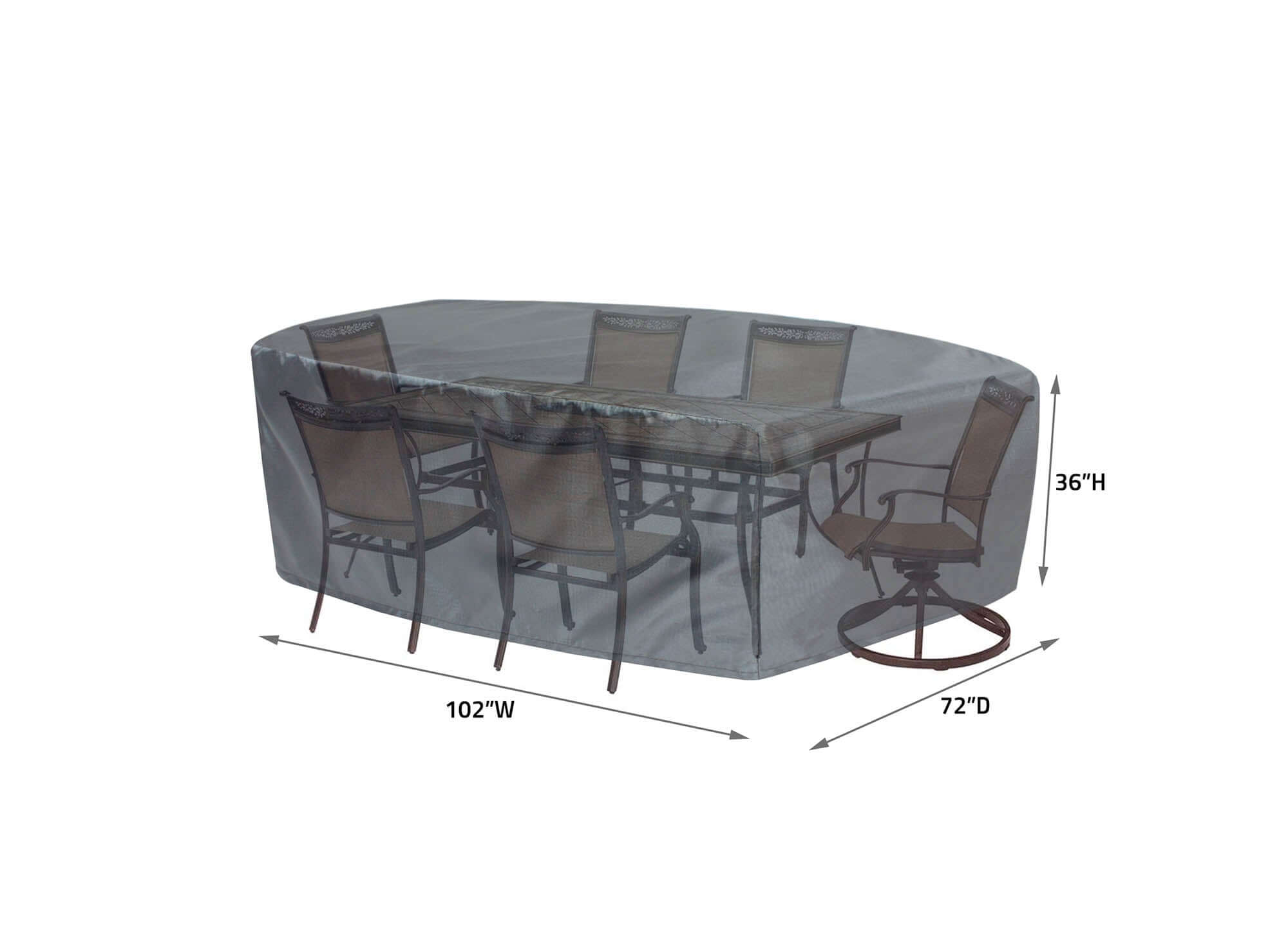 Shield Mercury Cover for 584 Fits Medium Oval/Rectangle Table & Chairs