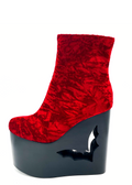 Deadwood Oxblood Velvet Wedge Boot