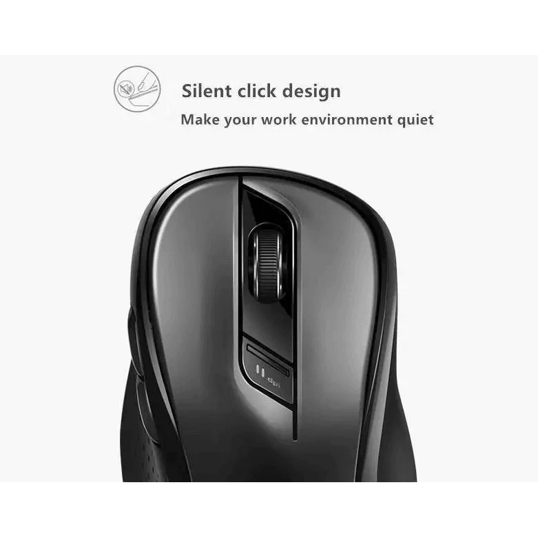 Silent Laptop Wireless Mouse Adjustable DPI Stylish Easy Switch Bluetooth 2.4GHz Mouse For Computer