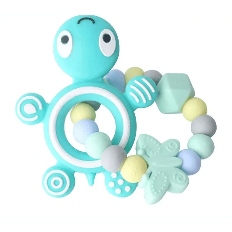 Silicone Baby Teethers Turtle 1PC Food Grade Animal Silicone Tiny Rod Children's Goods Nurse Gift Baby Teether Toys Bite Bites