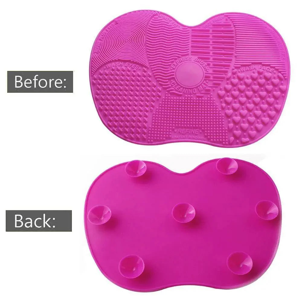 Silicone Makeup Brush Cleaning Pad -  Portable Makeup Cleaning Washing Tool Scrubber