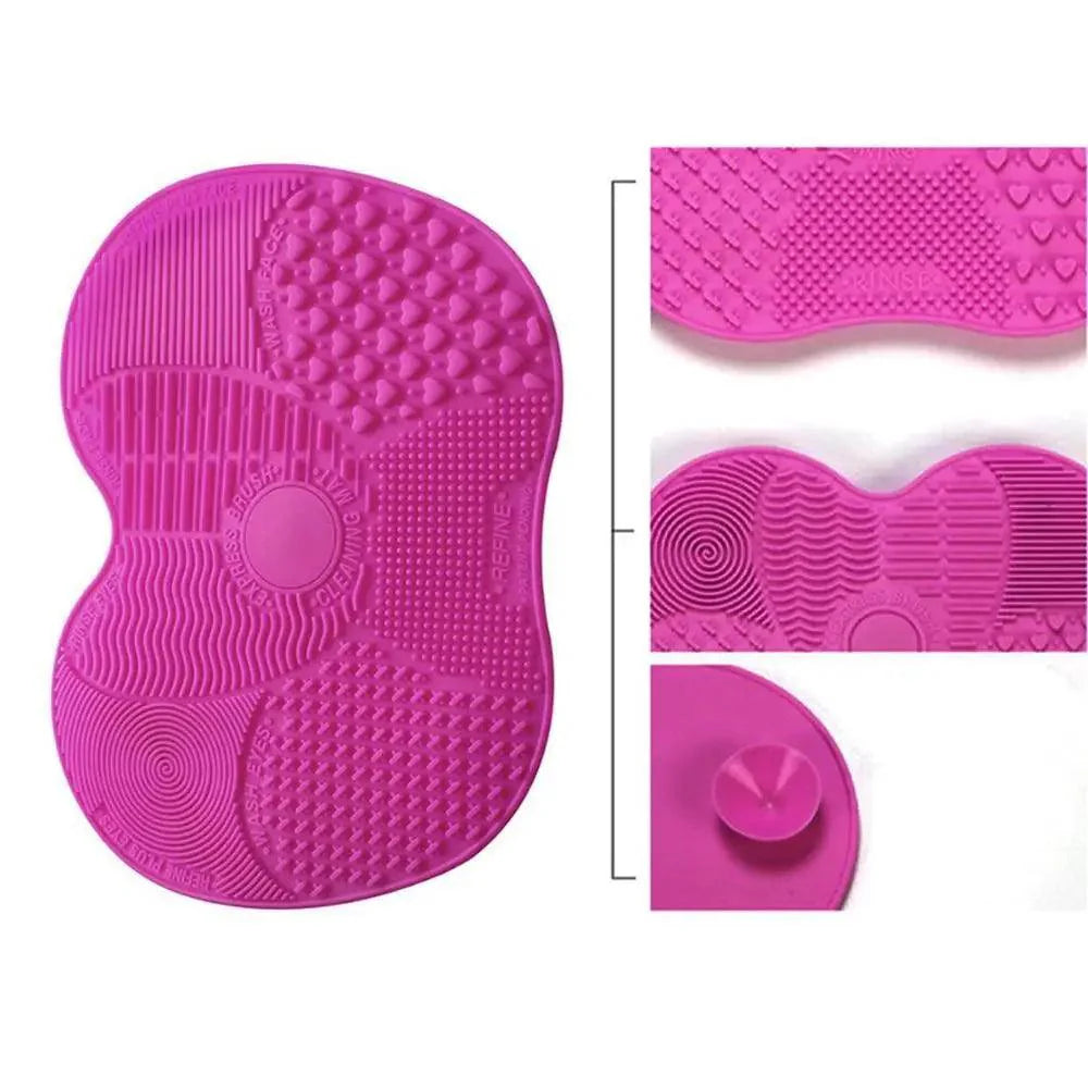 Silicone Makeup Brush Cleaning Pad -  Portable Makeup Cleaning Washing Tool Scrubber
