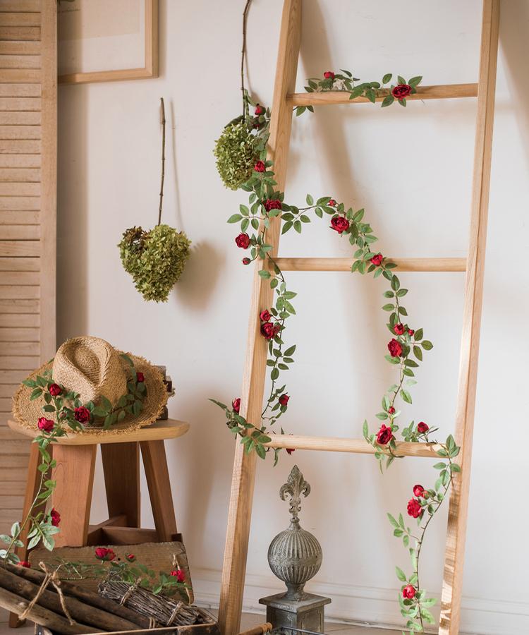 Artificial Silk Rose Vine 57" Long