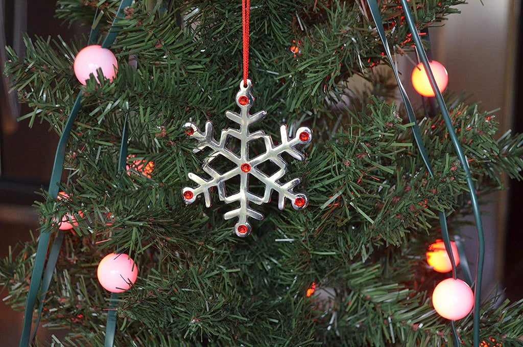 Snowflake Christmas Tree Ornament Decorations Set of 8