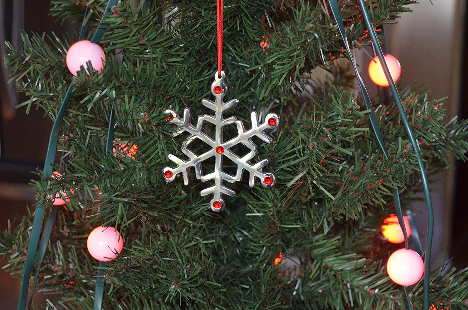 Snowflake Christmas Tree Ornament Decorations Set of 8