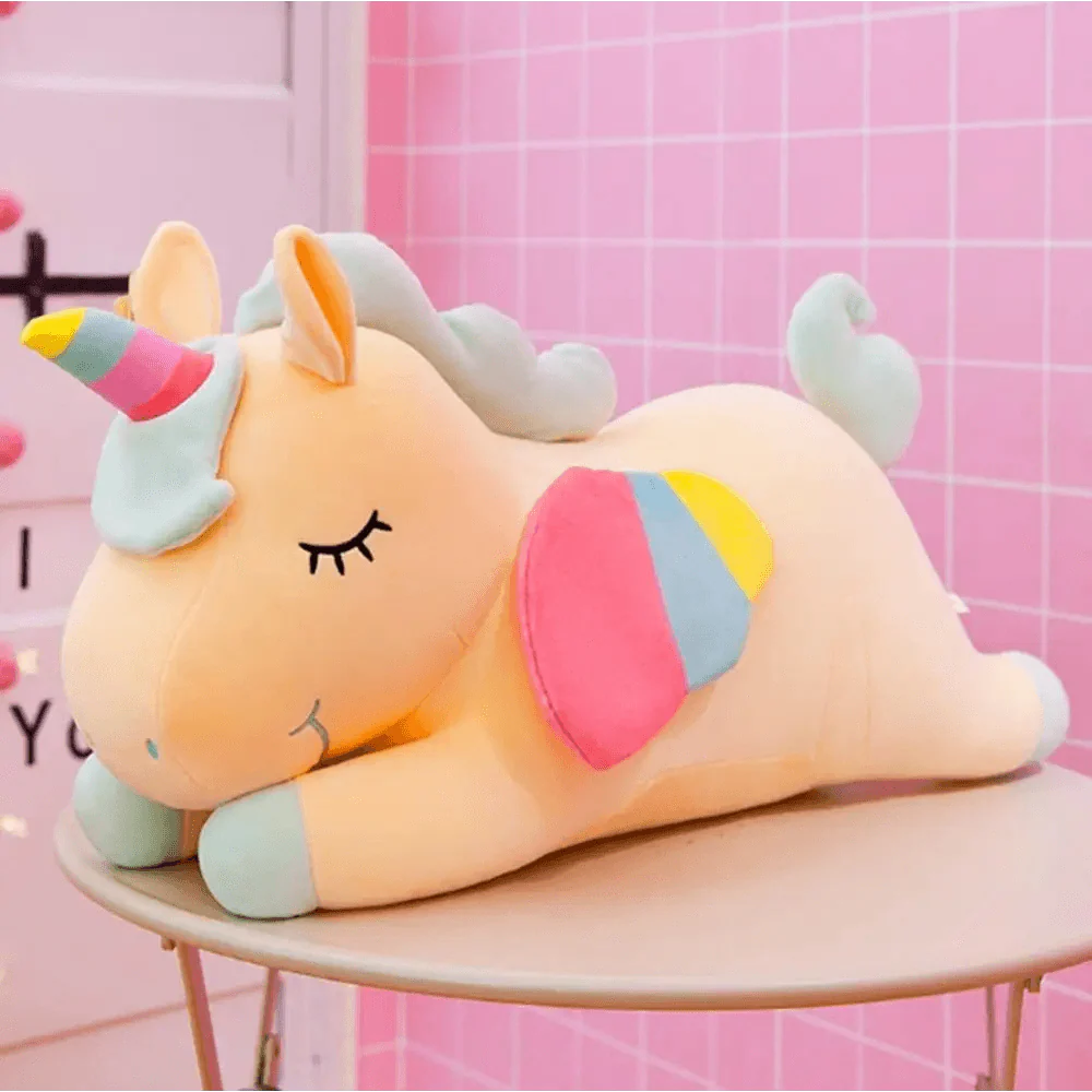 Soft And Cute 30CM Unicorn Action Figure Plush Toy Huggable Bear Doll Girl Sleeping Long Pillow Cute For Girl's Bed