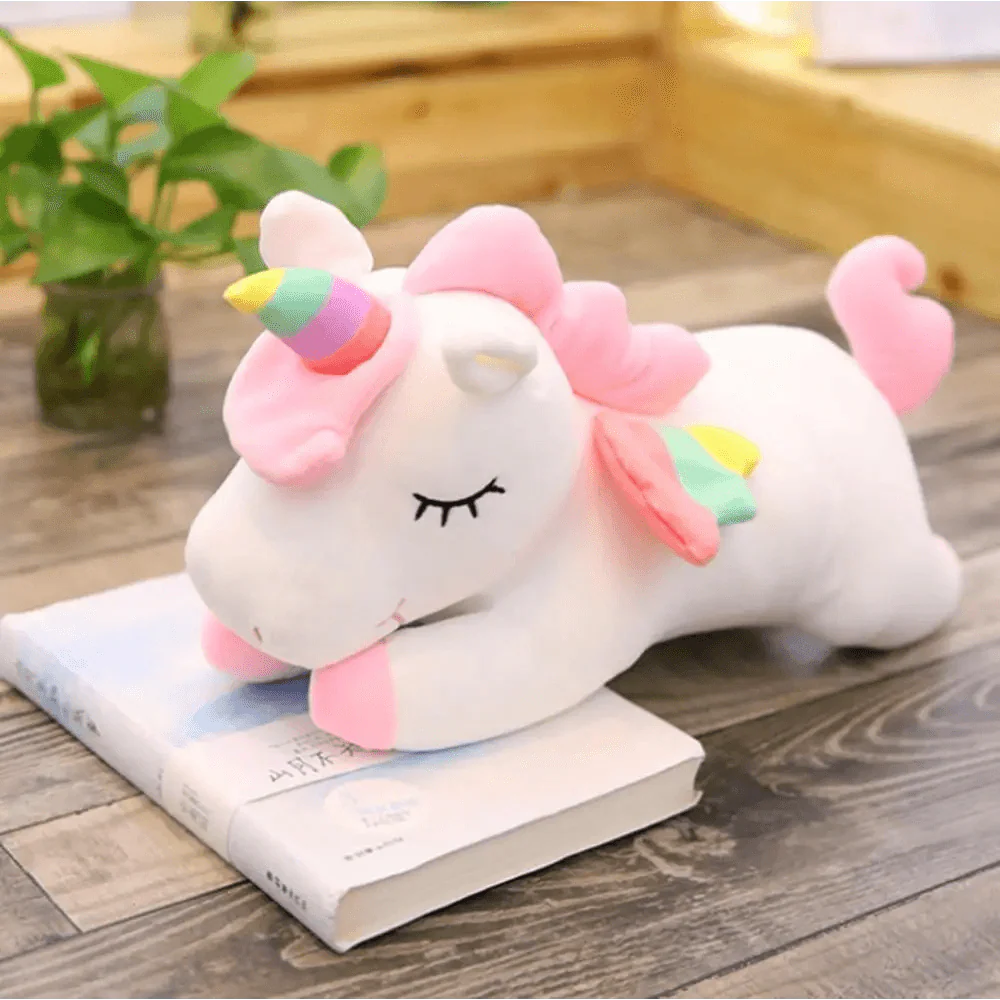 Soft And Cute 30CM Unicorn Action Figure Plush Toy Huggable Bear Doll Girl Sleeping Long Pillow Cute For Girl's Bed