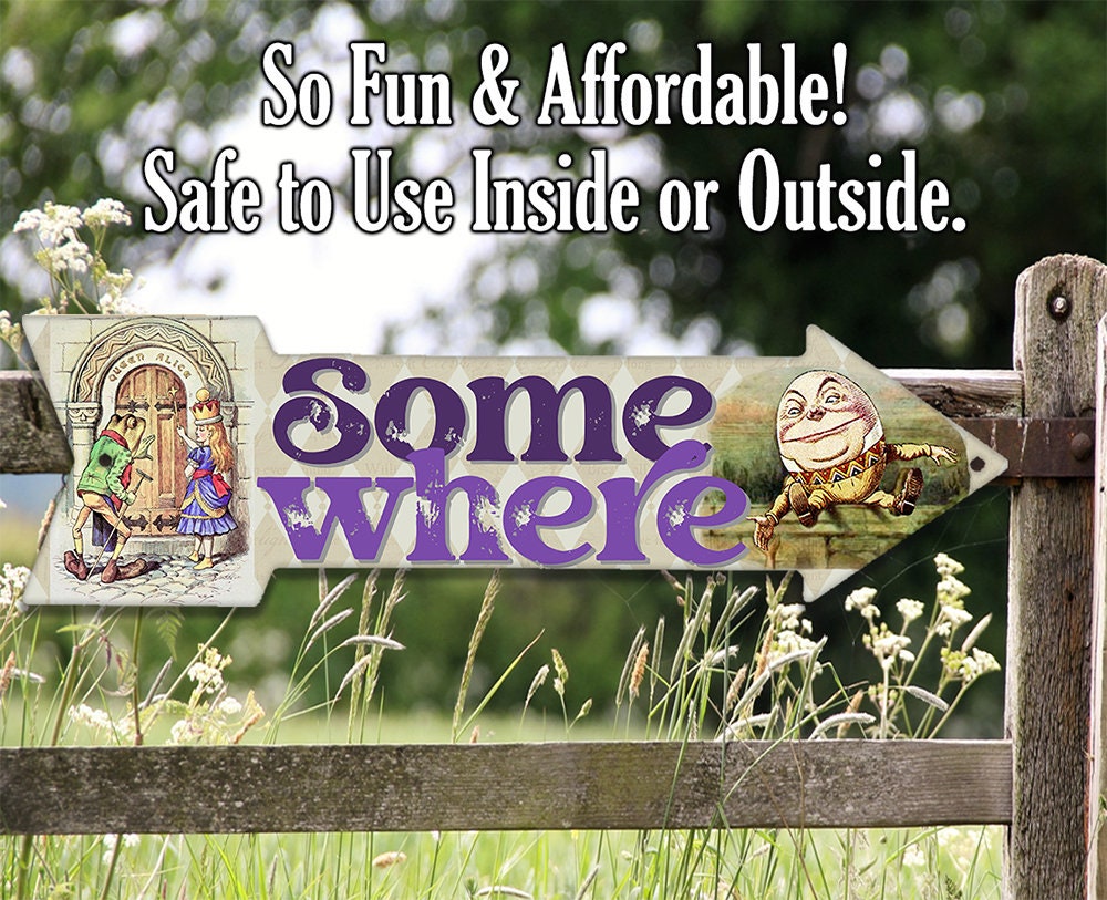 Somewhere - Directional Arrow - Metal Sign