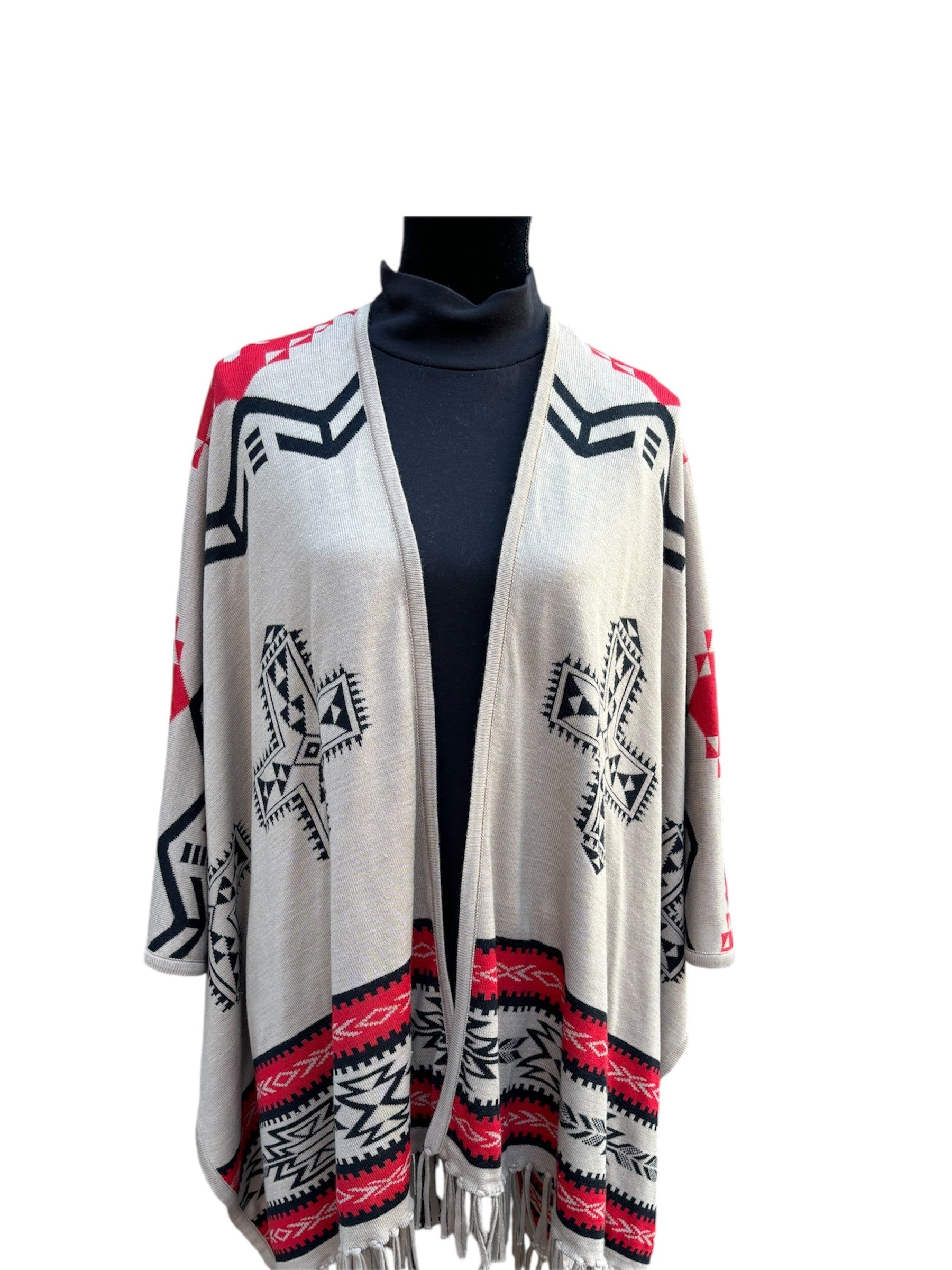 Southwest Reversible Wrap - White
