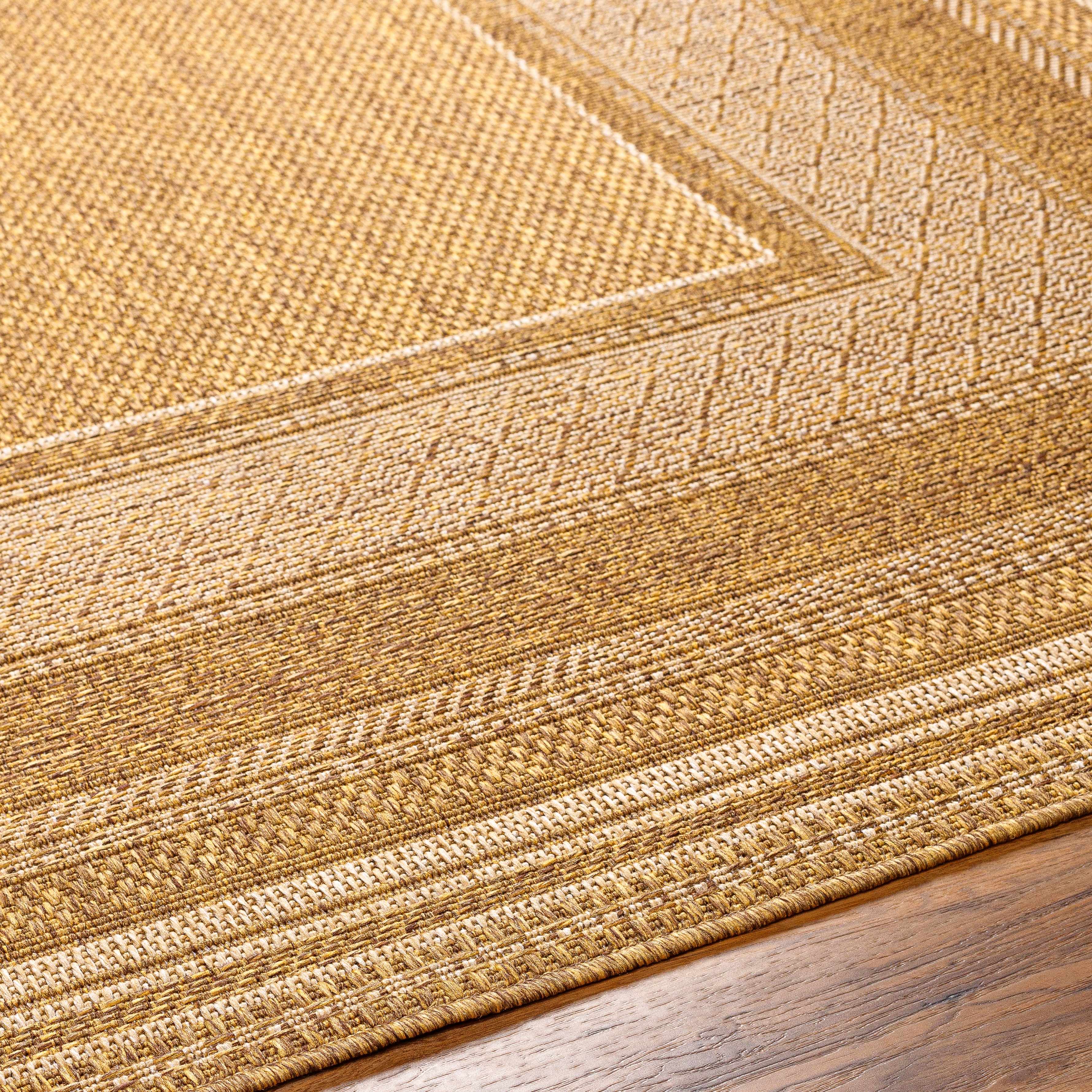 Chael Flatweave Faux Jute Outdoor Rug