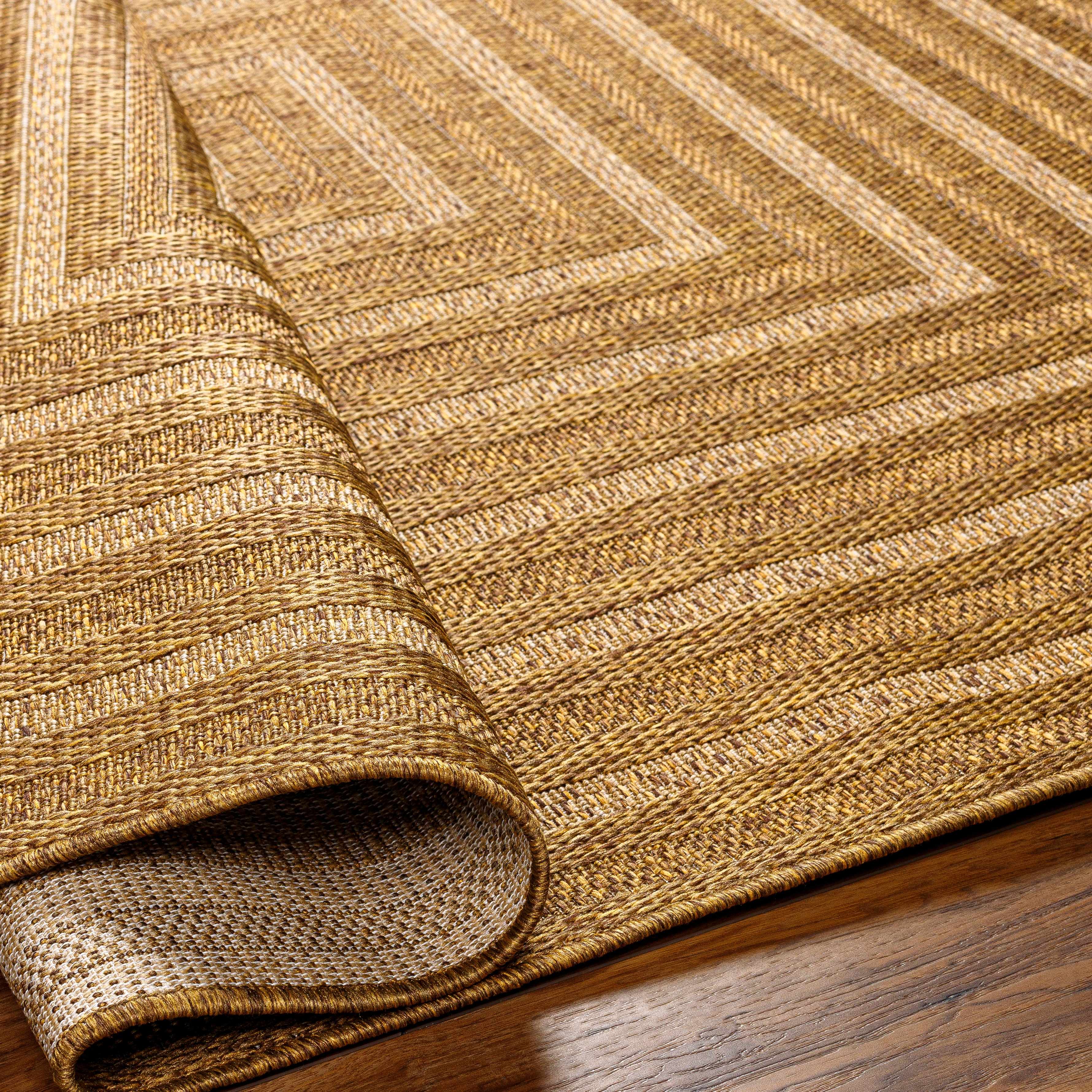 Dyami Flatweave Faux Jute Outdoor Rug